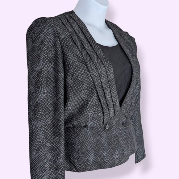 Vintage C&A Pleated Snakeskin Pattern Top - Picture 1 of 8